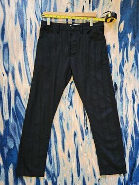 Nostrasantissima ♧ Pants Linen Cotton Pants Goth Industrial Italian Black Sz 32